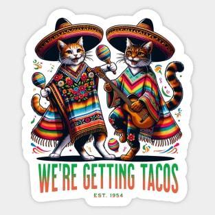 Funny Taco Cats Sticker